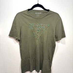 GUESS Men's Short Sleeve Olive Tee